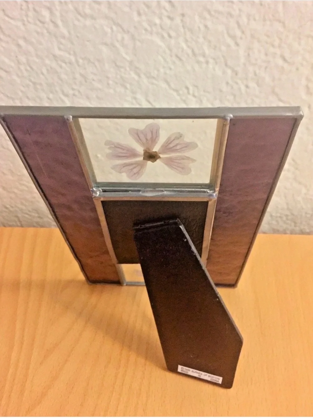 Stained Glass Photo frame Pressed Flower 3.5